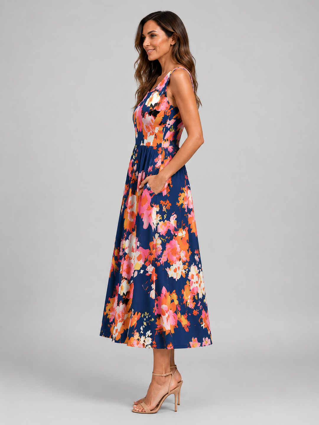 Franziska | Boho Midi-Kleid mit Neckholder