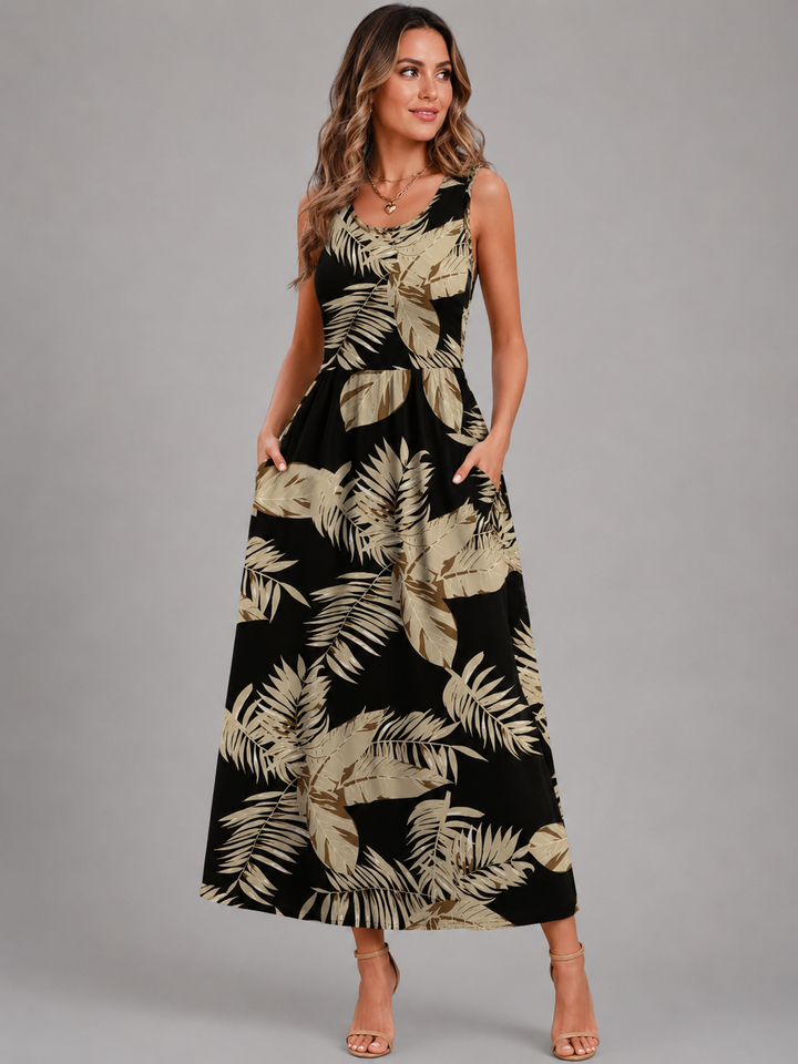 Franziska | Boho Midi-Kleid mit Neckholder