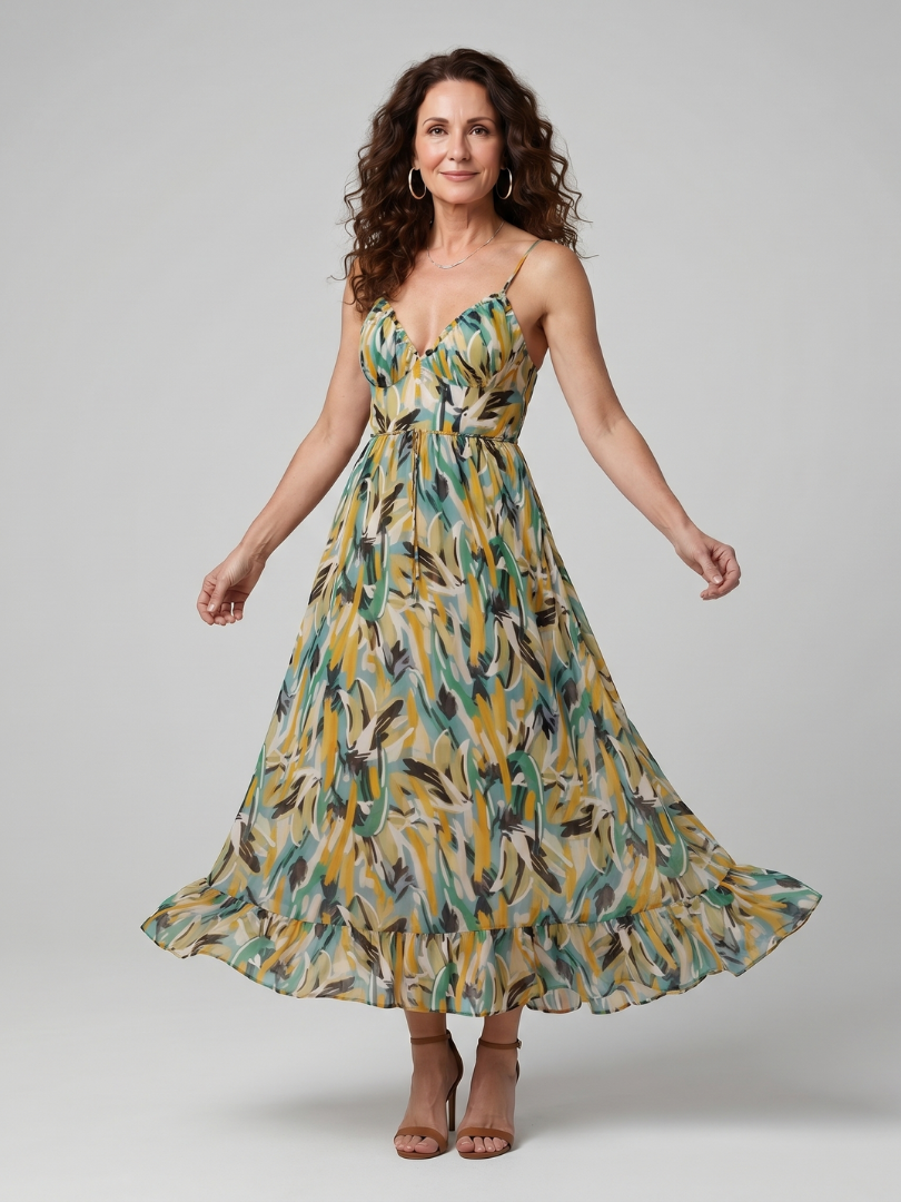 Dorothea Midikleid Spaghettiträger – Ansicht 05
