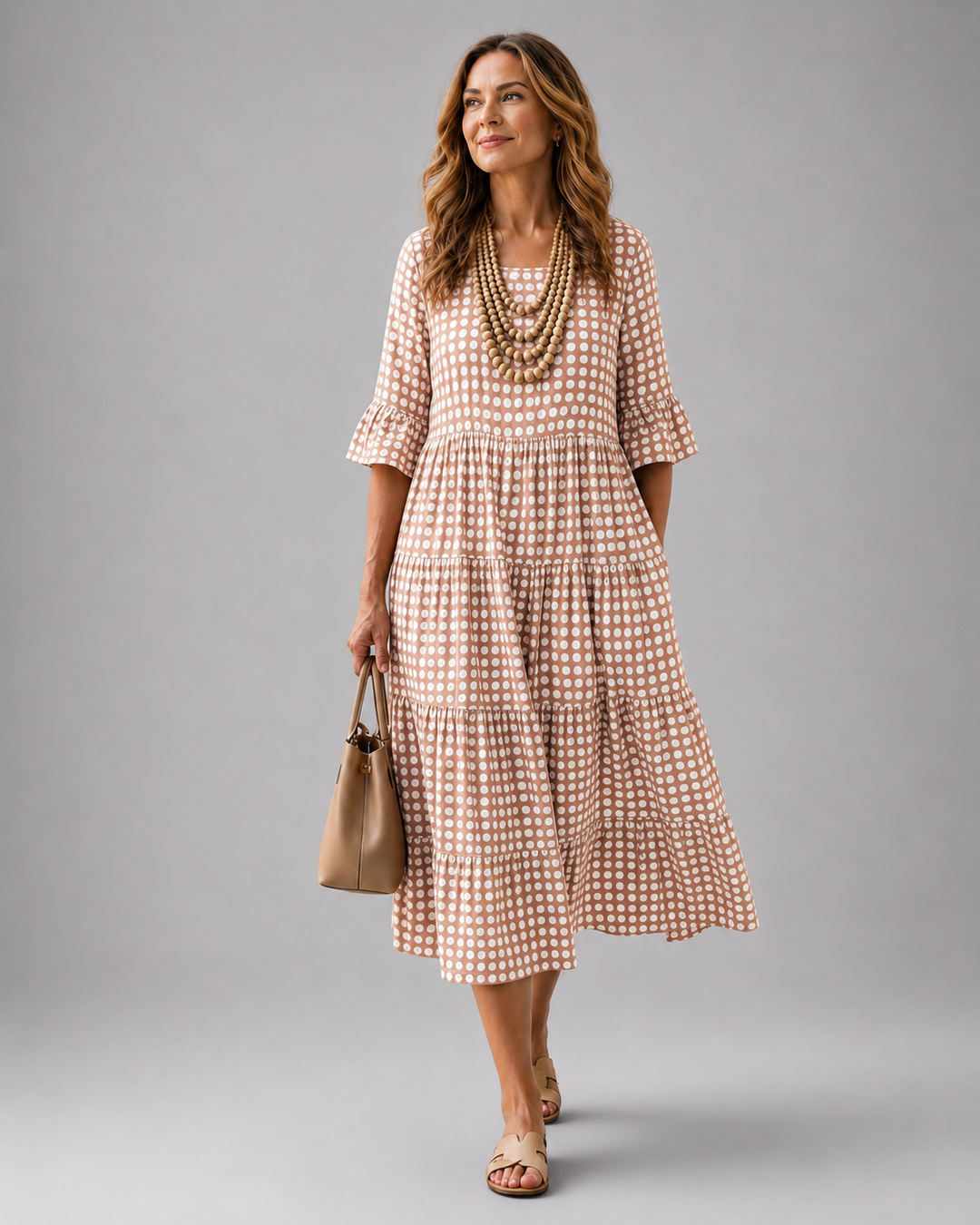 Sabine | Midikleid mit Polka-Dot-Muster