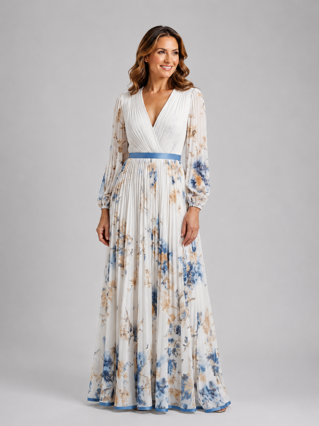 Romina | Langärmliges Maxikleid