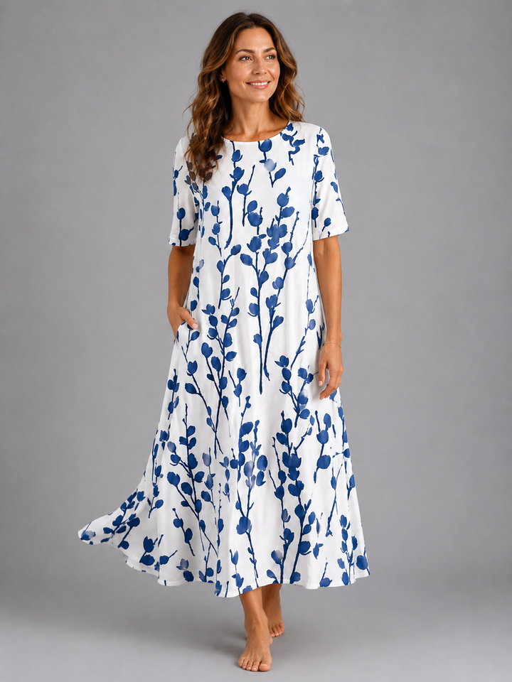 Sarah | Midi-jurk met bloemenprint