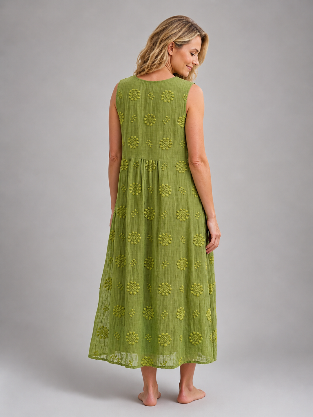 Lea | Midikleid Garden Texture