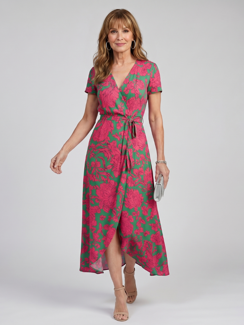 Lotte Wickelmidikleid Blumenmuster – Ansicht 04
