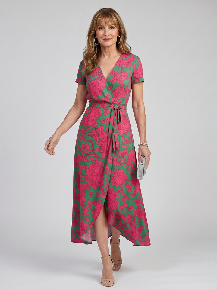 Lotte Wickelmidikleid Blumenmuster – Ansicht 04