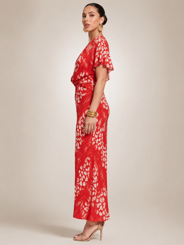Stella | Maxikleid mit abstraktem Muster
