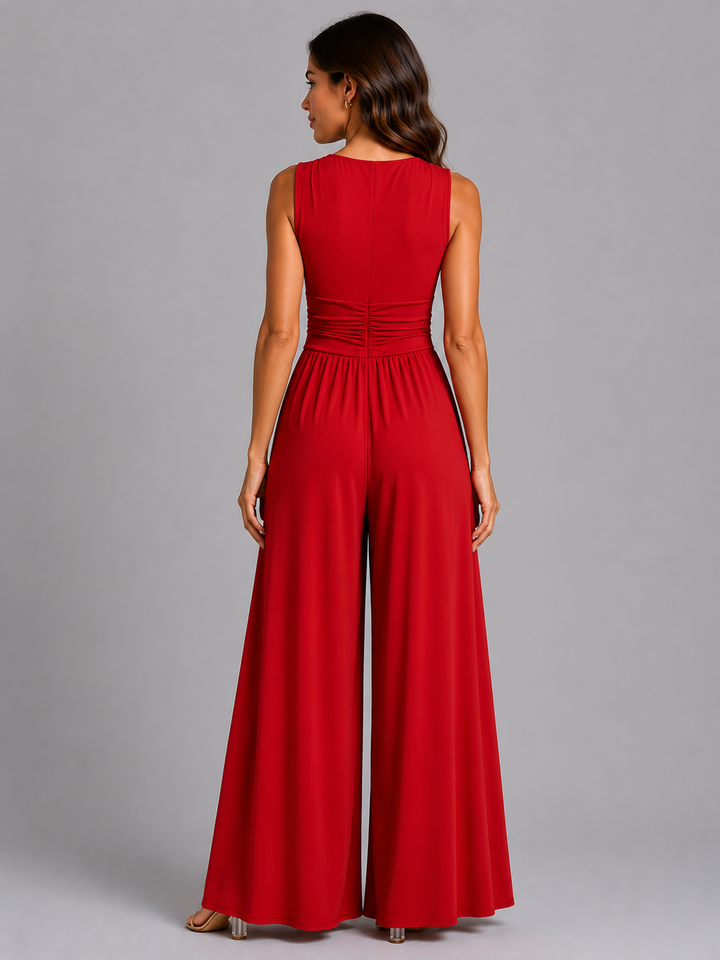 Mia | Ärmelloser Wide-Leg-Jumpsuit