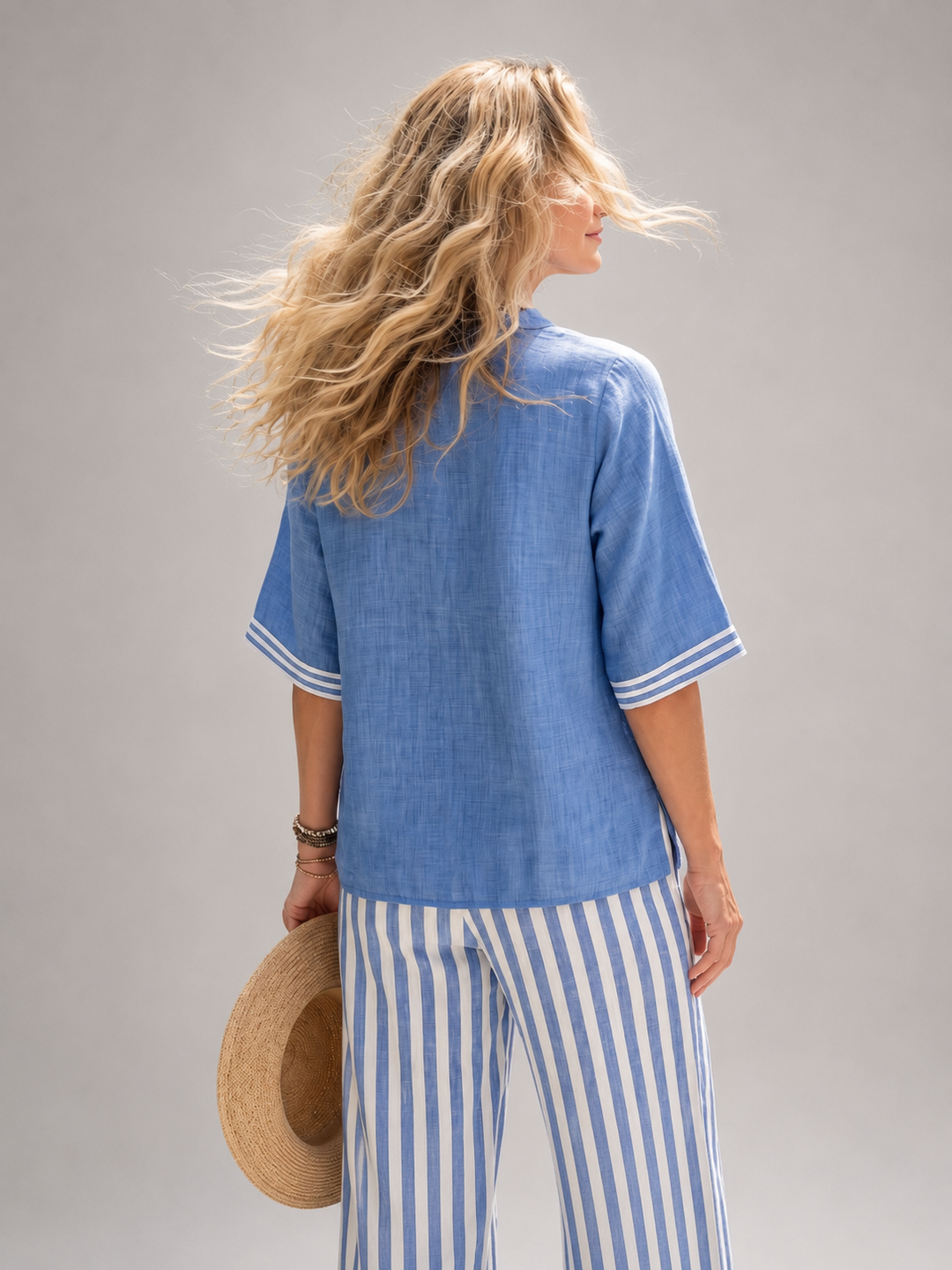 Elara | Contrast-set met V-hals