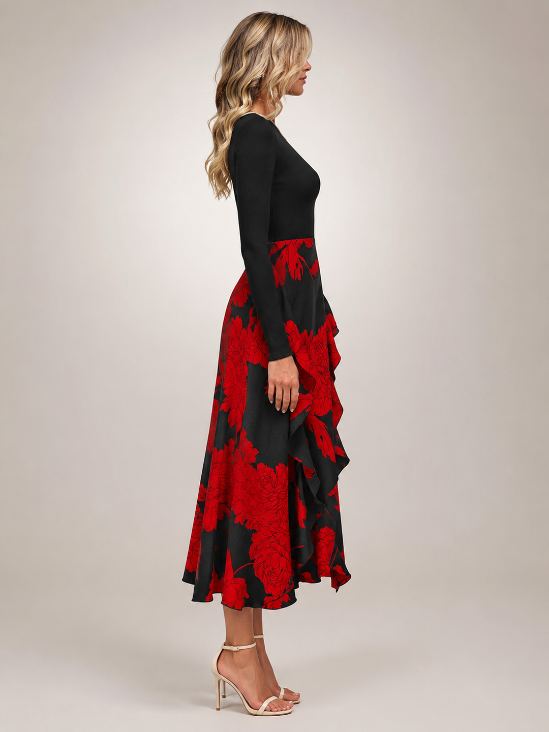 Isolde | Colorblock-Midikleid