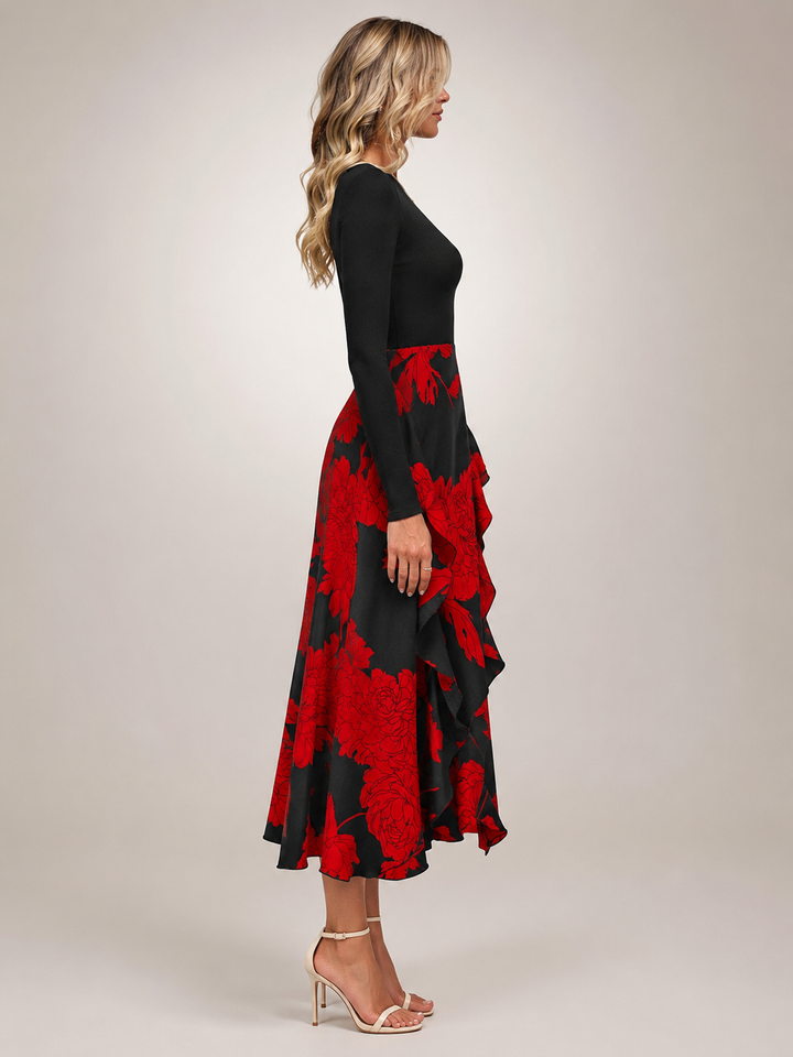 Isolde | Colorblock-Midikleid
