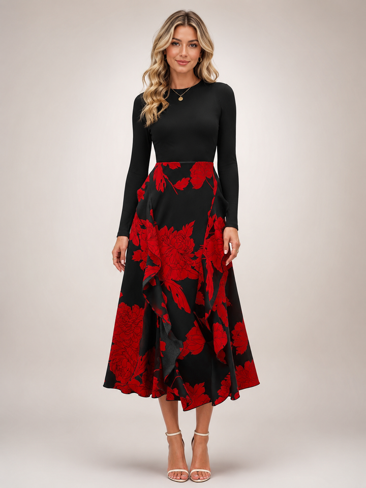 Isolde | Colorblock-Midikleid