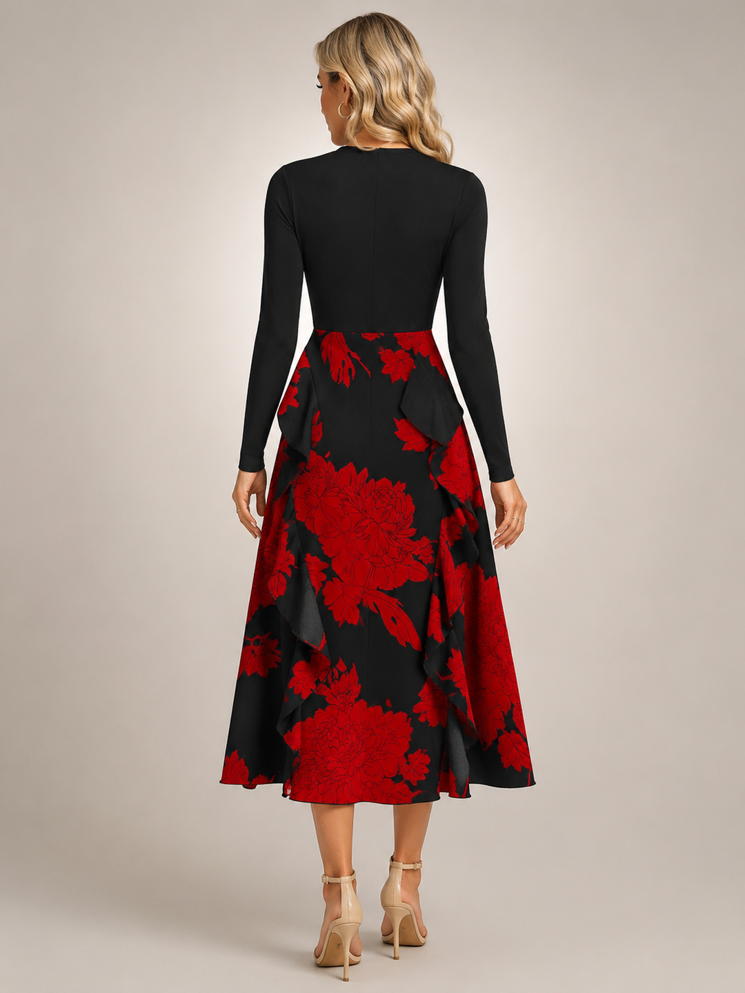 Isolde | Colorblock-Midikleid