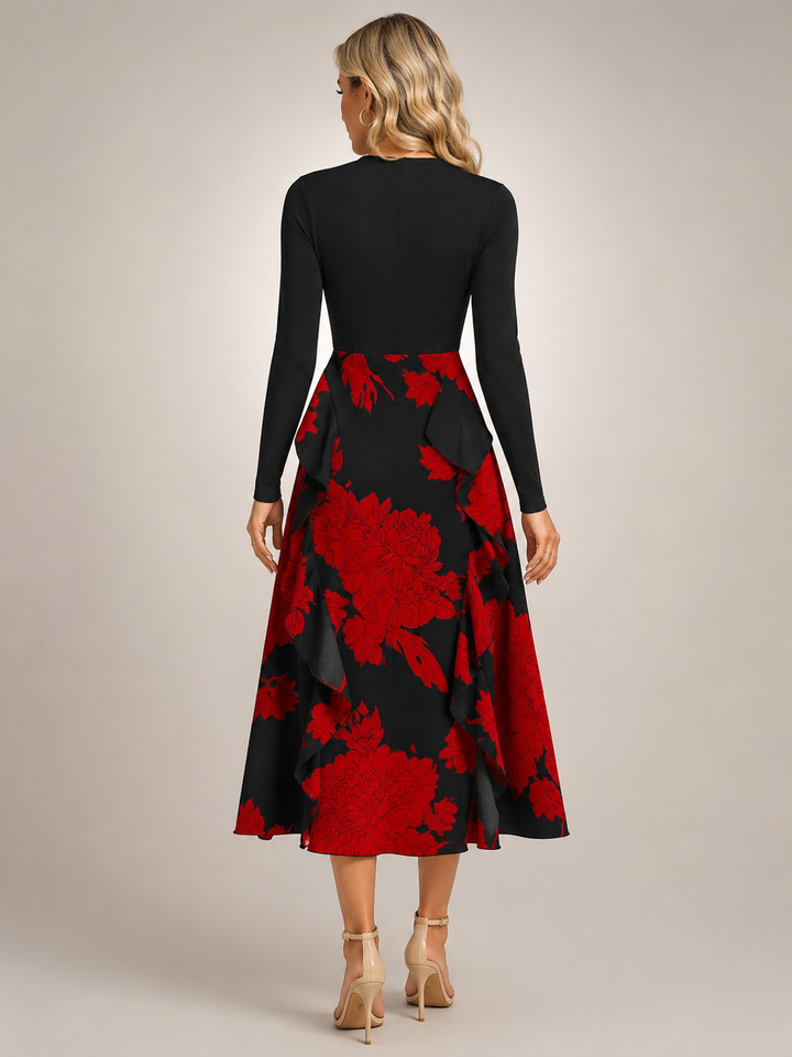 Isolde | Colorblock-Midikleid