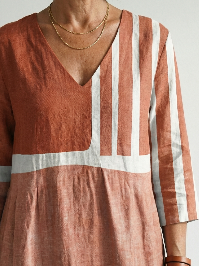 Verena | Gestreepte midi-jurk
