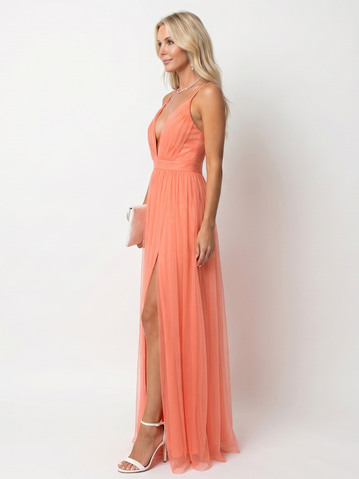 Lina Plissiertes Maxikleid – Ansicht 02