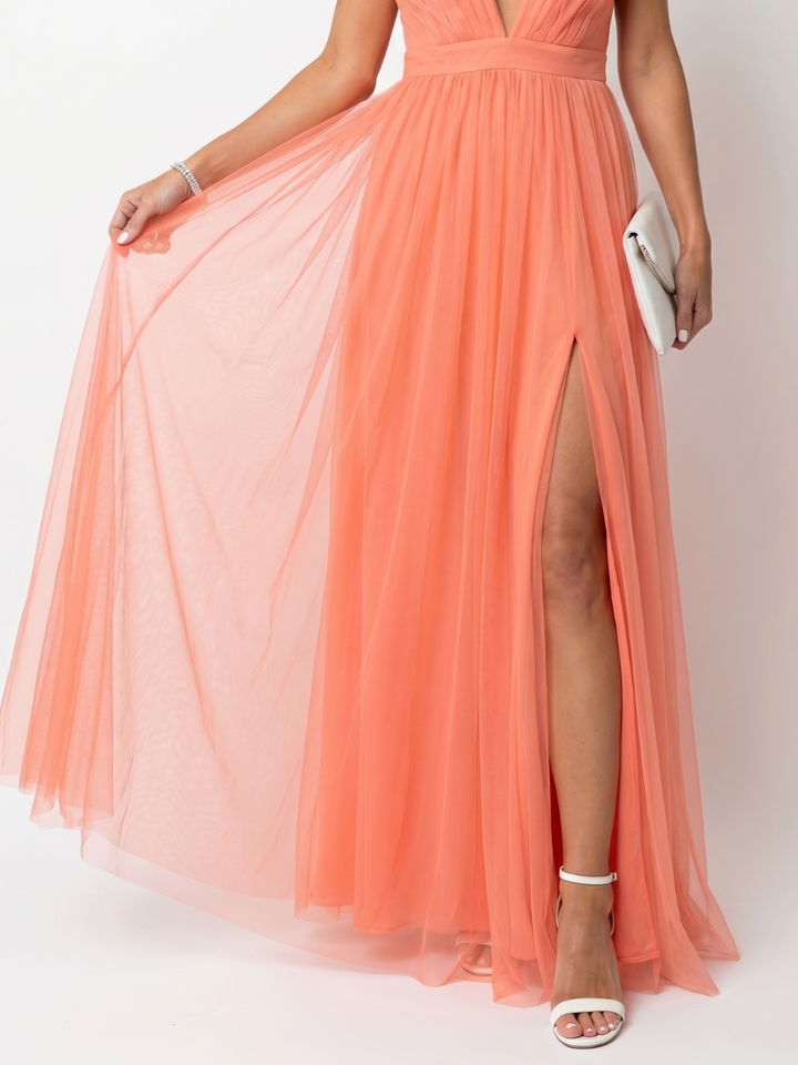 Lina Plissiertes Maxikleid – Ansicht 04