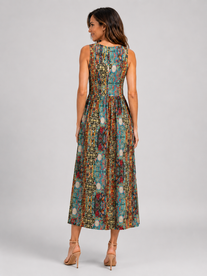 Franziska | Boho Midi-Kleid mit Neckholder