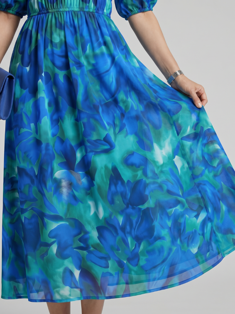 Paula Midikleid Puffärmel – Ansicht 03