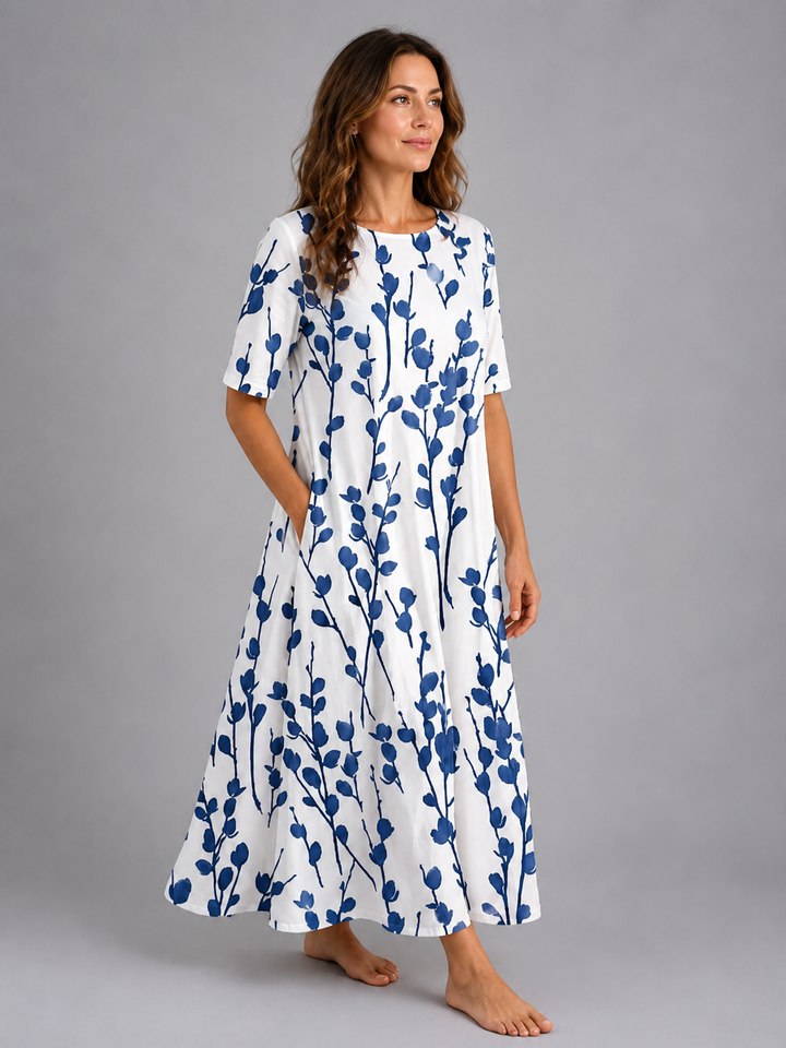 Sarah | Midi-jurk met bloemenprint