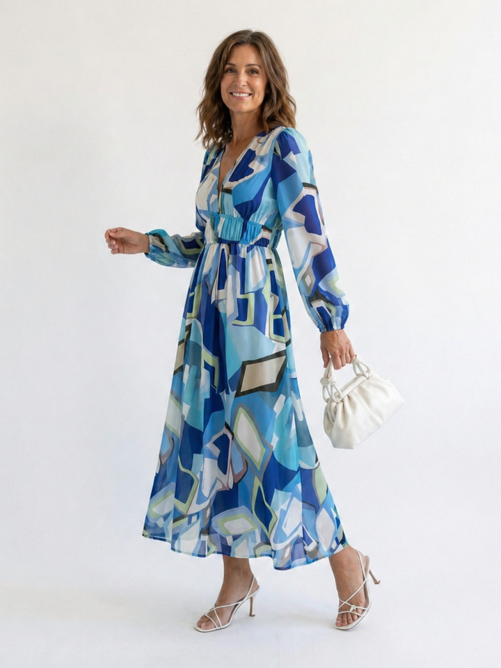 Marie | Bloemen maxi-jurk