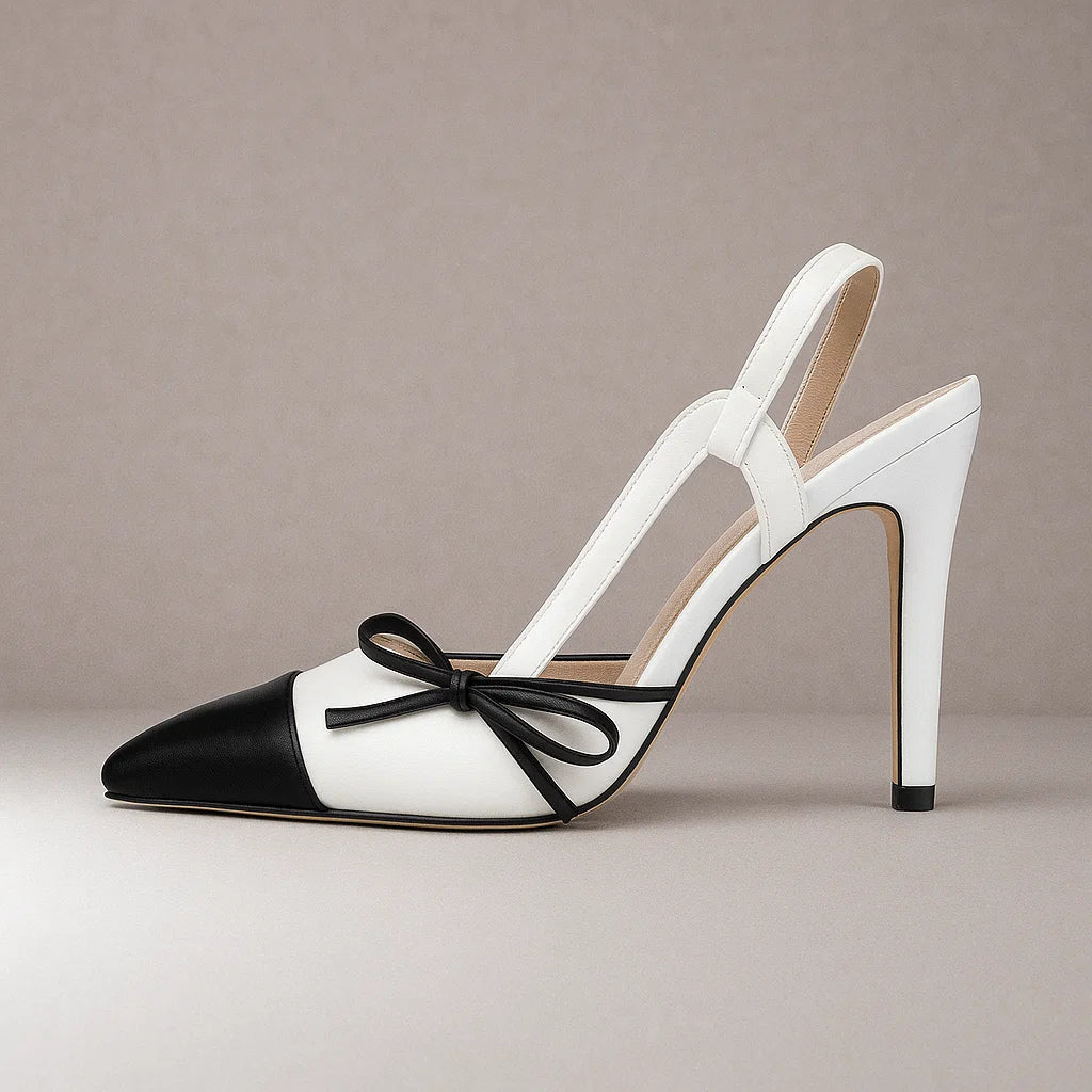 Bettina | Spitze Slingback-Pumps mit Schleife – Ansicht 09