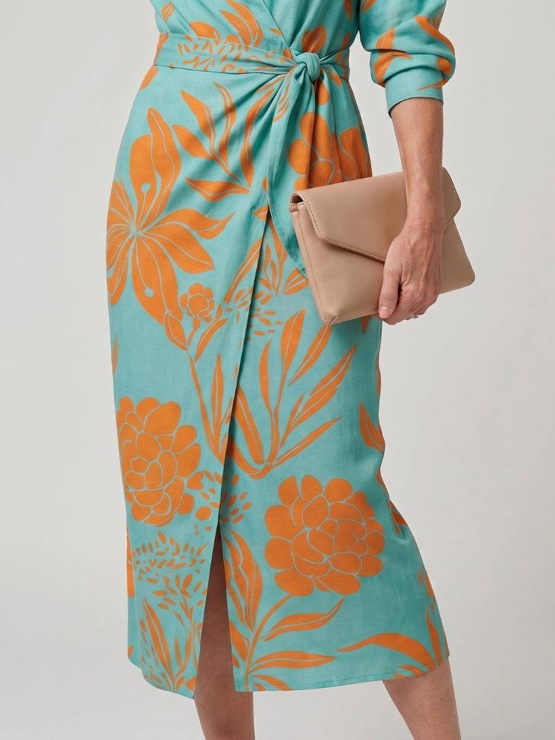 Nora Langärmeliges Wickelkleid – Ansicht 05