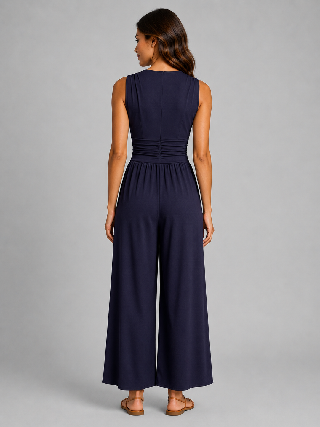 Mia | Ärmelloser Wide-Leg-Jumpsuit