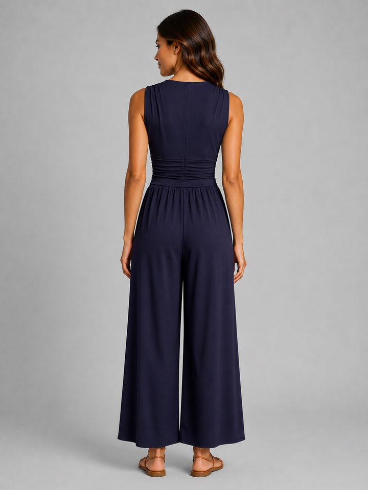 Mia | Ärmelloser Wide-Leg-Jumpsuit