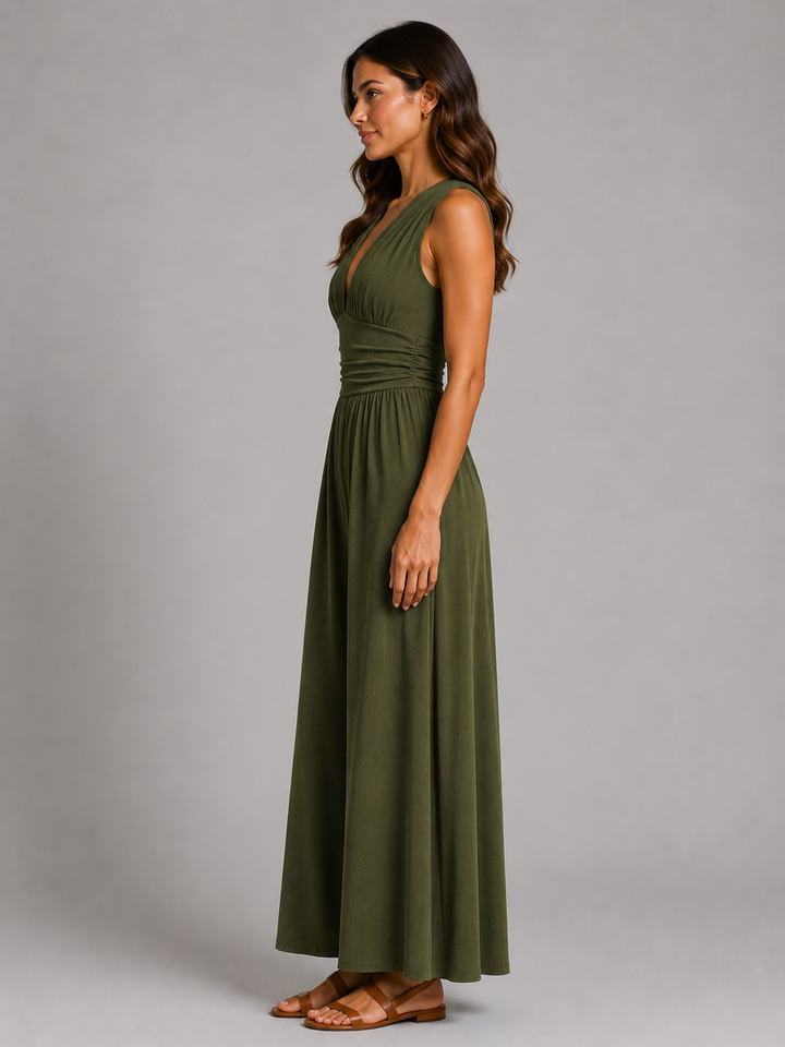 Mia | Ärmelloser Wide-Leg-Jumpsuit