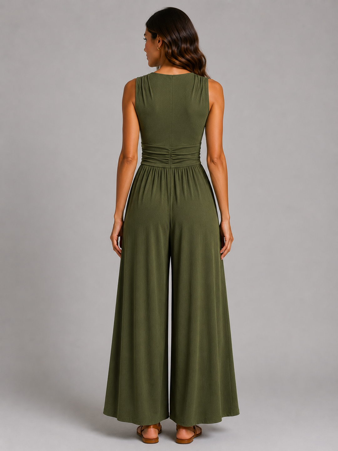 Mia | Ärmelloser Wide-Leg-Jumpsuit