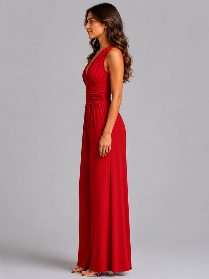 Mia | Ärmelloser Wide-Leg-Jumpsuit
