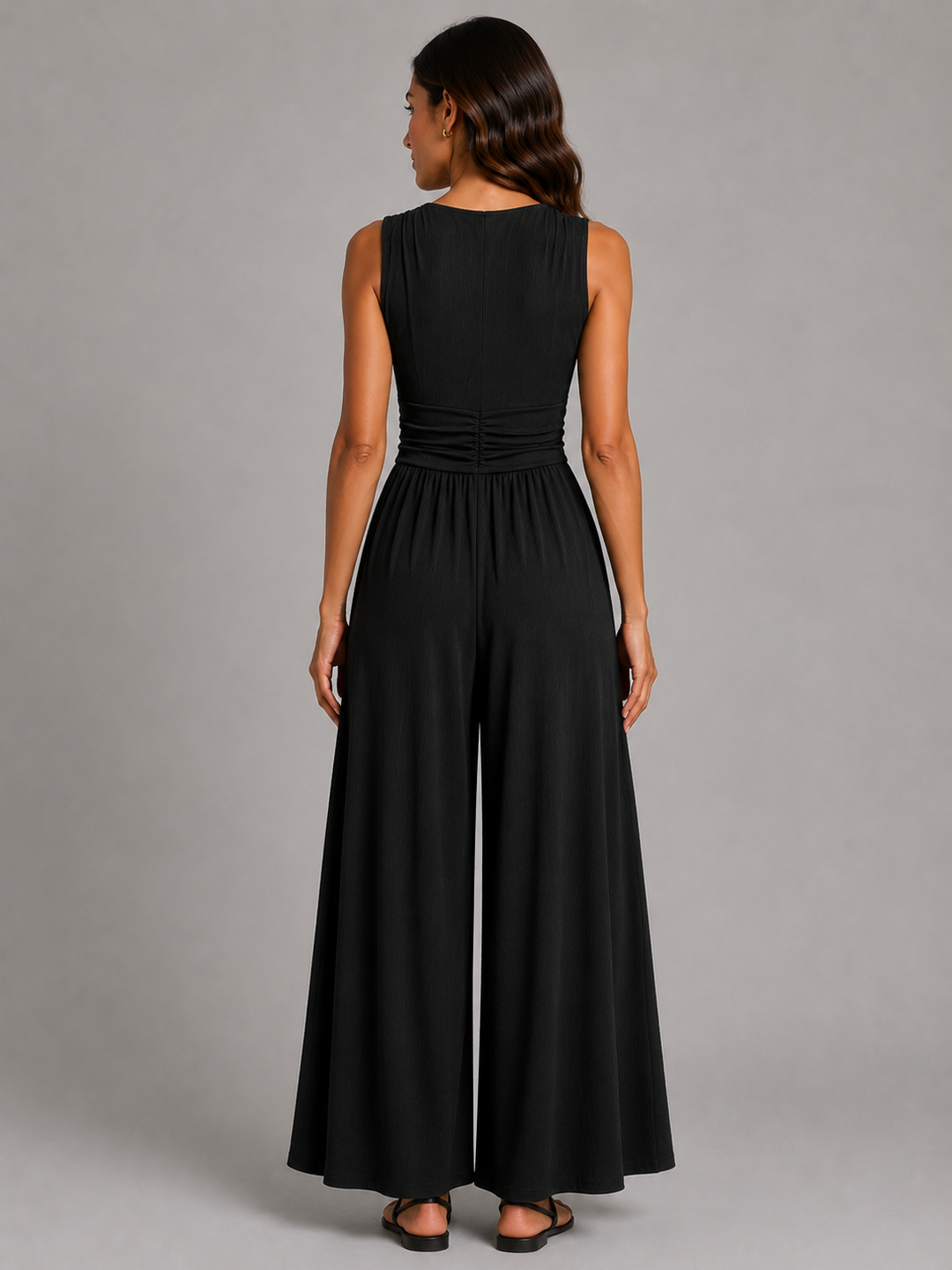 Mia | Ärmelloser Wide-Leg-Jumpsuit