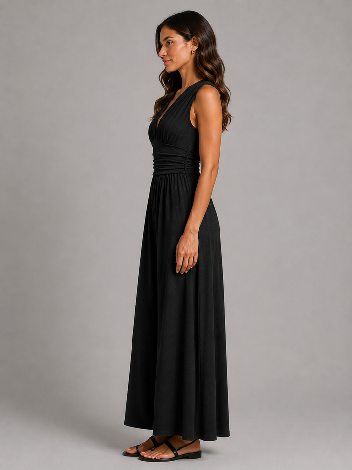 Mia | Ärmelloser Wide-Leg-Jumpsuit