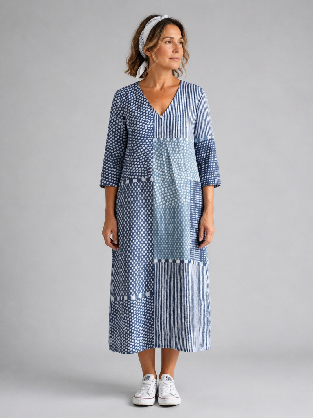 Doris | Patchwork Midi-Kleid