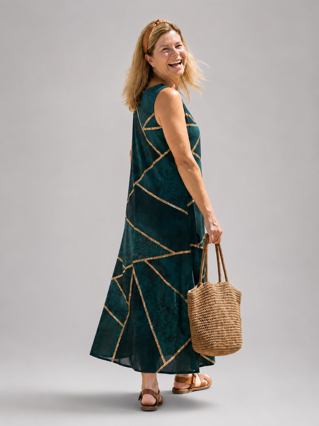 Elara | Kalme Golf Midi-jurk