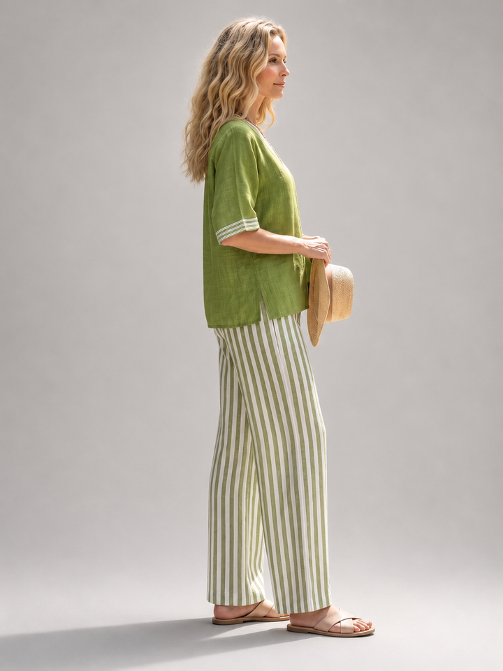 Elara | Contrast-set met V-hals