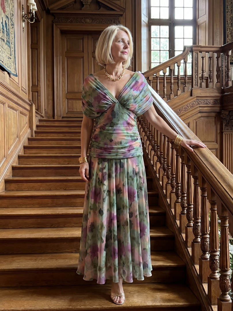 Silke | Off-shoulder midi-jurk