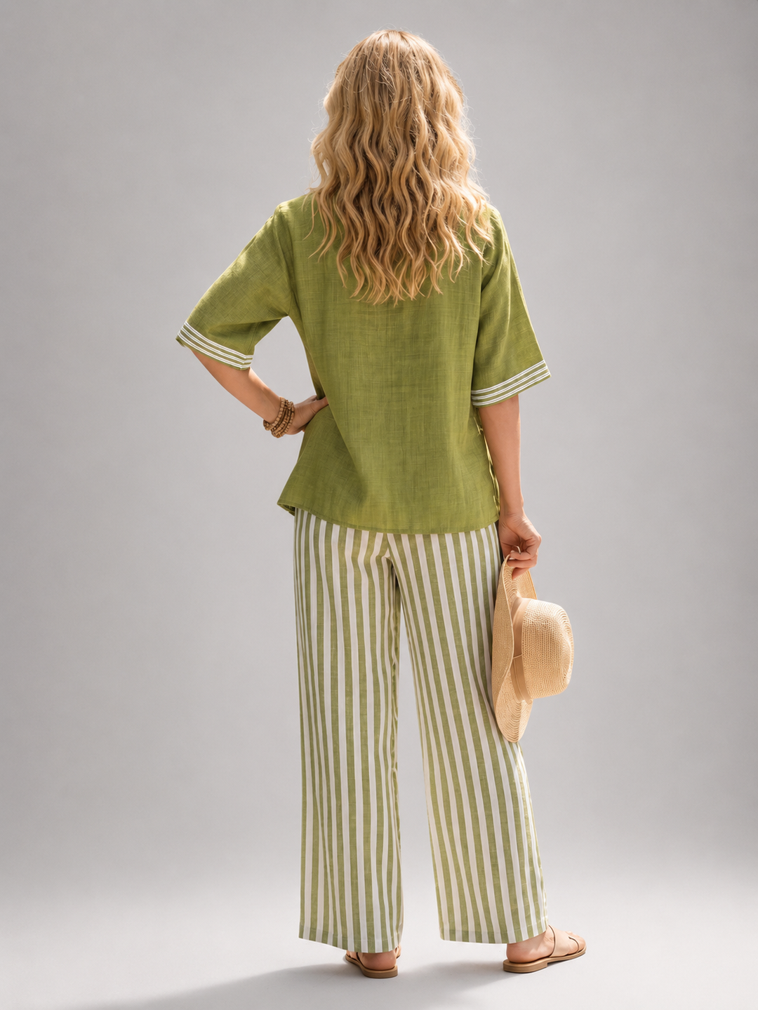 Elara | Contrast-set met V-hals