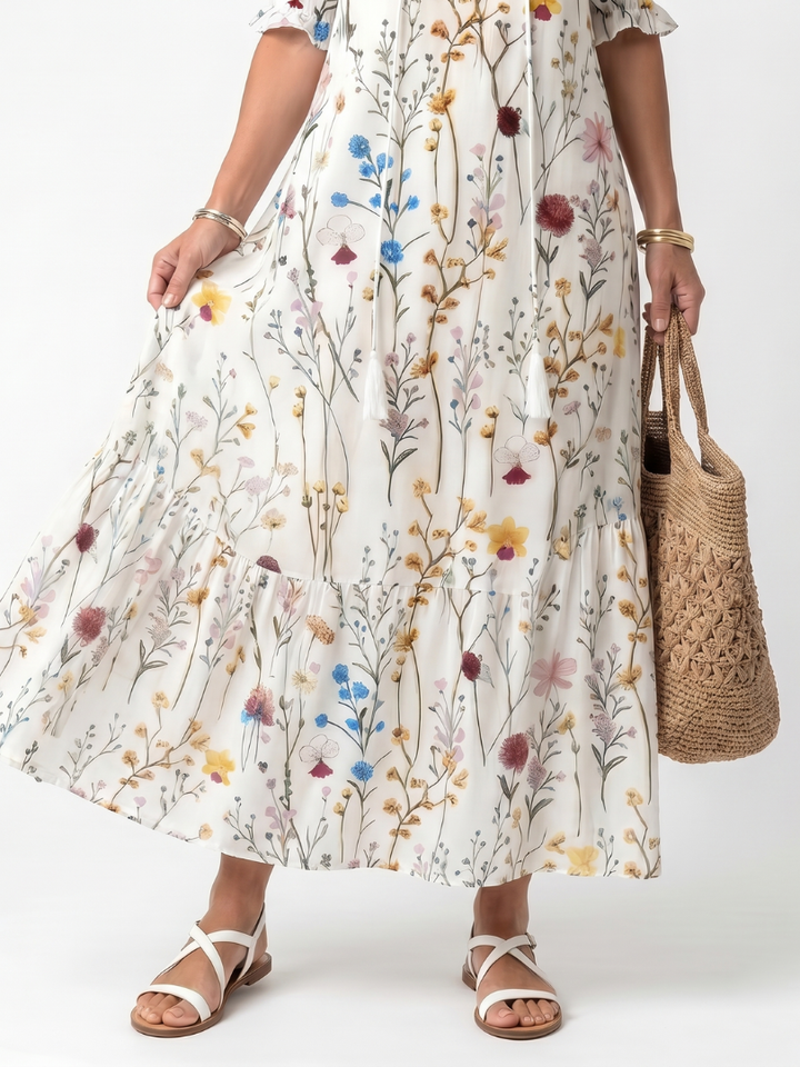 Manuela | Botanisches Midi-Kleid