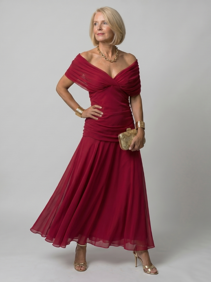 Silke | Off-shoulder midi-jurk