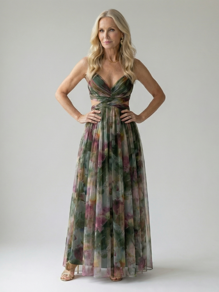 Charlotte | Zachte wikkelmaxijurk