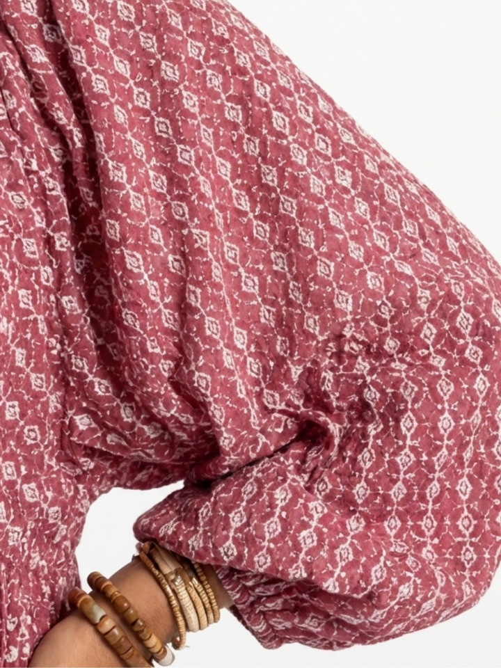 Greta | Midikleid mit geometrischem Muster