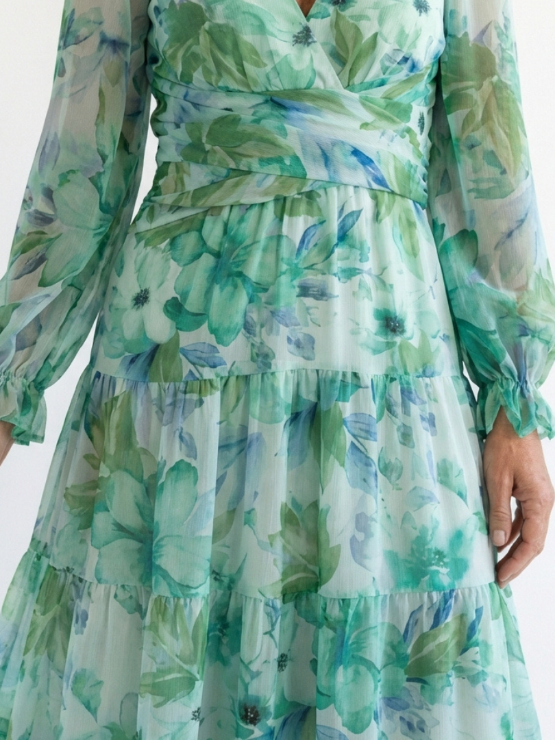 Marie | Bloemen maxi-jurk