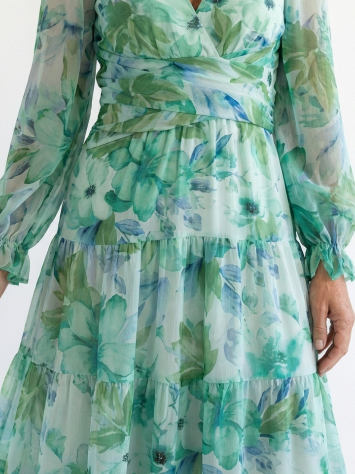 Marie | Bloemen maxi-jurk