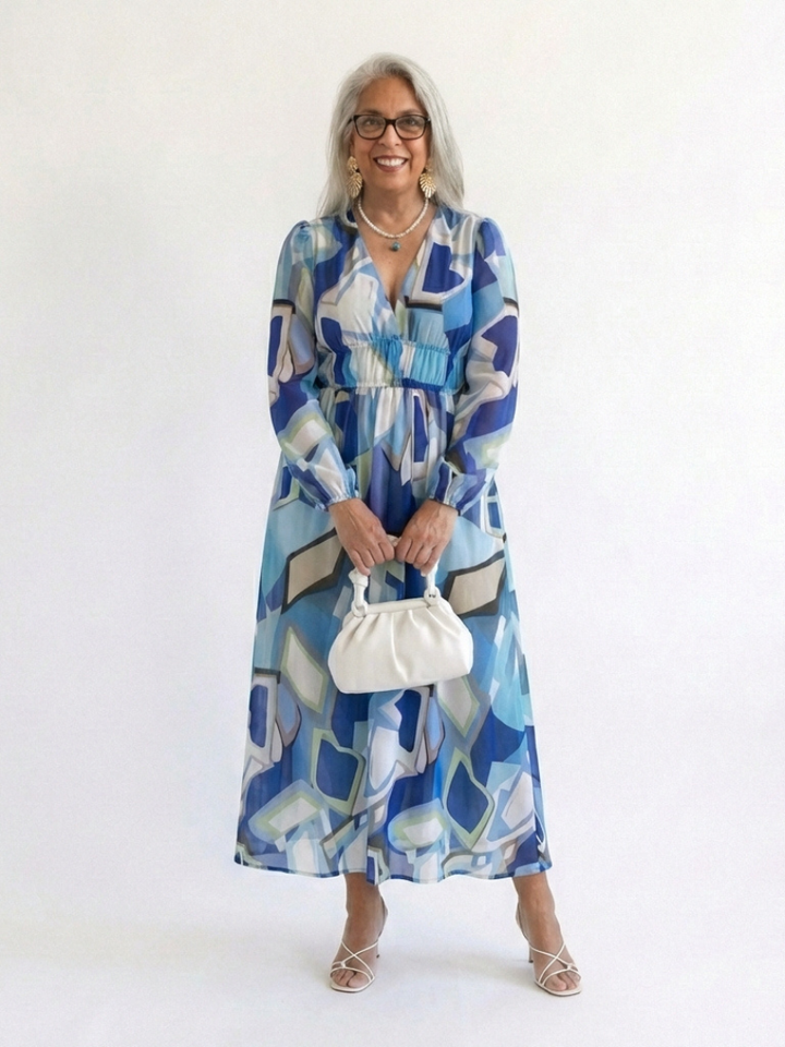 Marie | Bloemen maxi-jurk
