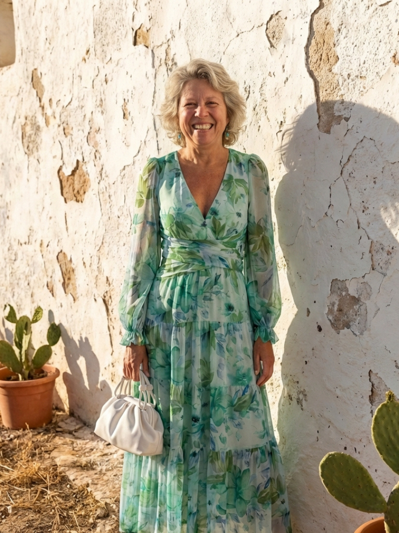 Marie | Bloemen maxi-jurk