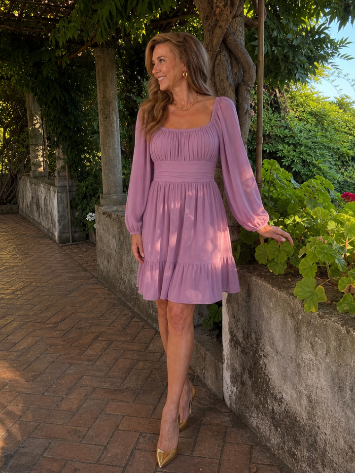 Cornelia – Langarmkleid mit Volantsaum – Ansicht 04