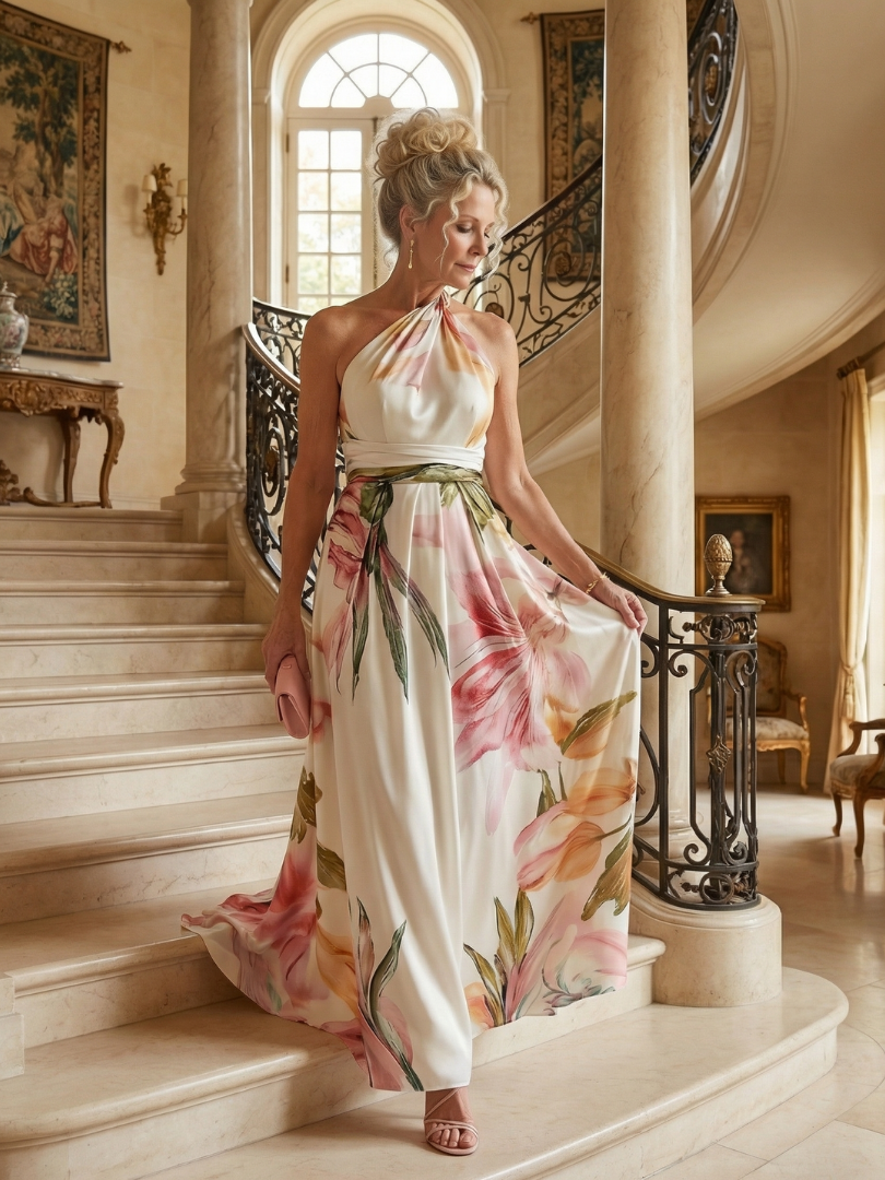 Daniela | Bloemen maxi-jurk
