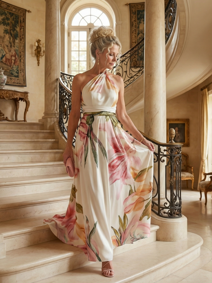 Daniela | Bloemen maxi-jurk