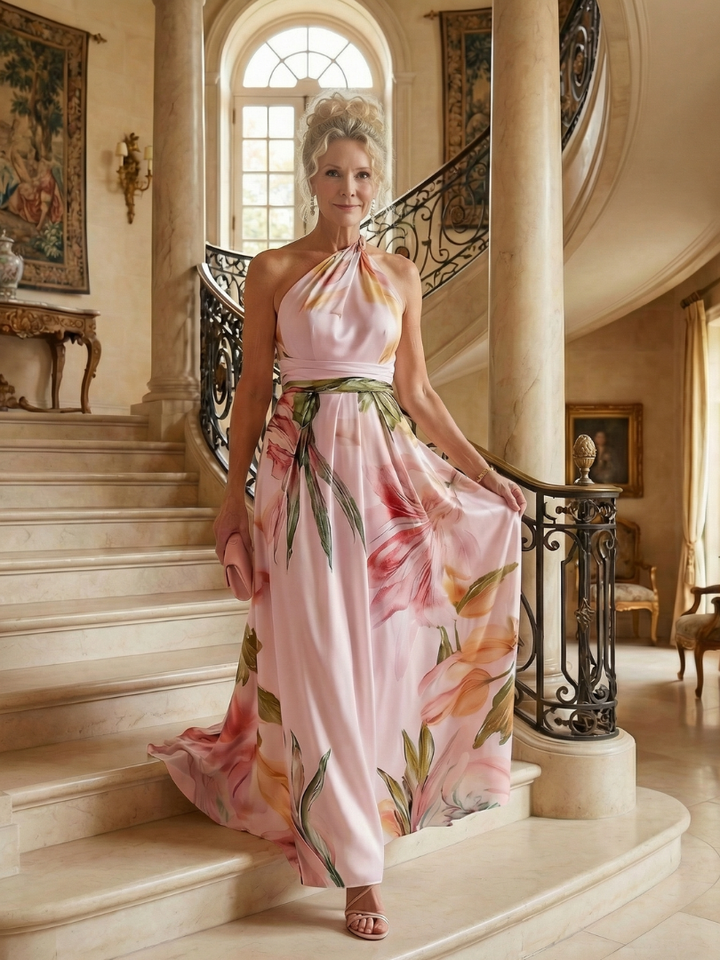 Daniela | Bloemen maxi-jurk